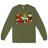 Army Green wine coffee cups Long Sleeve Tee - Zillion Design Studio