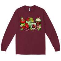 Burgundy wine coffee cups Long Sleeve Tee - Zillion Design Studio