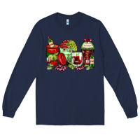 Navy wine coffee cups Long Sleeve Tee - Zillion Design Studio