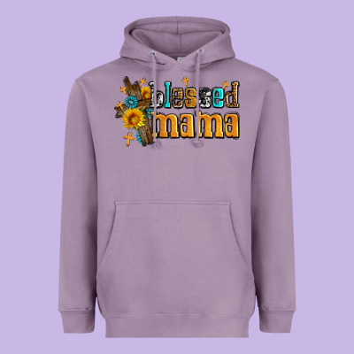 Blessed Mama Heavyweight Hoodie Designed By Adodesignshop