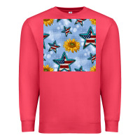 Cardinal patriotic stars and sunflower Premium Sweatshirt - BundleAndBundleShop