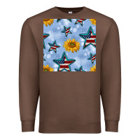 Chestnut patriotic stars and sunflower Premium Sweatshirt - BundleAndBundleShop