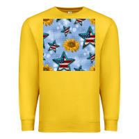 Lemon patriotic stars and sunflower Premium Sweatshirt - BundleAndBundleShop