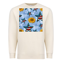 Sandshell patriotic stars and sunflower Premium Sweatshirt - BundleAndBundleShop