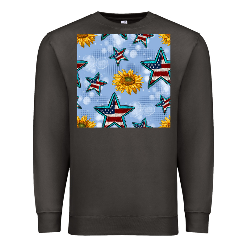 Patriotic Stars And Sunflower Premium Sweatshirt by BundleAndBundleShop | Teevron
