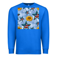 True Royal patriotic stars and sunflower Premium Sweatshirt - BundleAndBundleShop