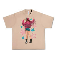 Burro western pink with stars and cowgirl Urban Heavy Tee - texasbilliewilder
