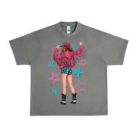 Tornado western pink with stars and cowgirl Urban Heavy Tee - texasbilliewilder