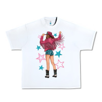 White western pink with stars and cowgirl Urban Heavy Tee - texasbilliewilder