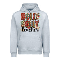 Heather Grey holly jolly teacher Urban Hoodie - MaliasSmallBusiness
