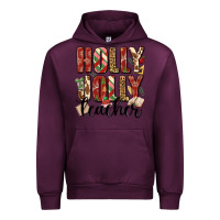 Mauve Wine holly jolly teacher Urban Hoodie - MaliasSmallBusiness
