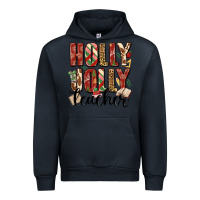 Navy holly jolly teacher Urban Hoodie - MaliasSmallBusiness