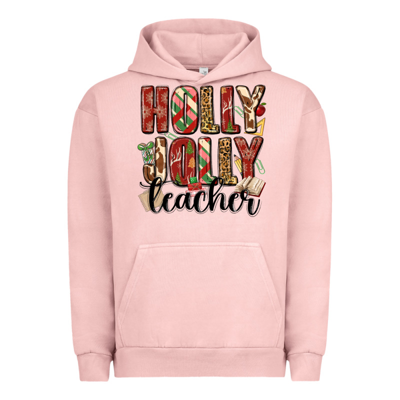 Holly Jolly Teacher Urban Hoodie by MaliasSmallBusiness | Teevron