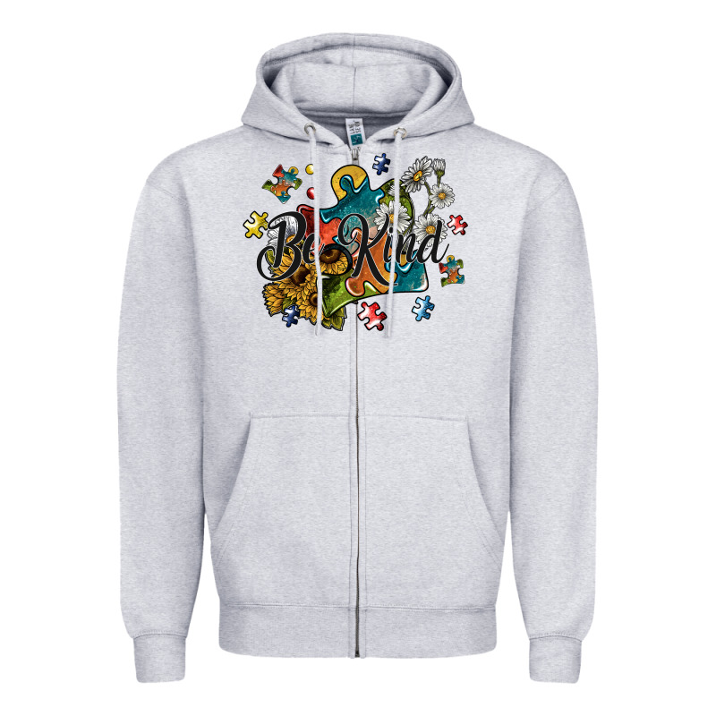 Be Kind Zipper Hoodie by SublimationCraftShop | Teevron