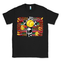 Black softball cross serape leopard background Classic Tee - RanaPortraitStore