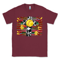 Burgundy softball cross serape leopard background Classic Tee - RanaPortraitStore