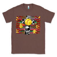 Chestnut softball cross serape leopard background Classic Tee - RanaPortraitStore