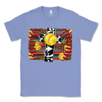 Colony Blue softball cross serape leopard background Classic Tee - RanaPortraitStore