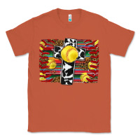 Copper softball cross serape leopard background Classic Tee - RanaPortraitStore