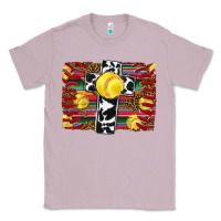 Lilac softball cross serape leopard background Classic Tee - RanaPortraitStore