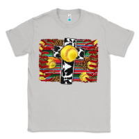 Moon Dust softball cross serape leopard background Classic Tee - RanaPortraitStore