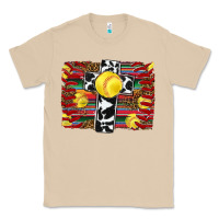 Mushroom softball cross serape leopard background Classic Tee - RanaPortraitStore