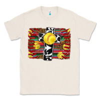 Natural softball cross serape leopard background Classic Tee - RanaPortraitStore