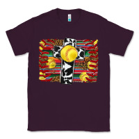 Plum softball cross serape leopard background Classic Tee - RanaPortraitStore