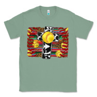 Sage softball cross serape leopard background Classic Tee - RanaPortraitStore