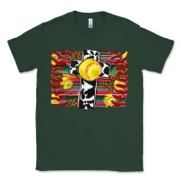 Sports Green softball cross serape leopard background Classic Tee - RanaPortraitStore