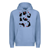 Valentine Cat Premium Hoodie | Teevron