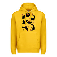 Lemon valentine cat Premium Hoodie - MaliasSmallBusiness