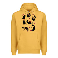 Mustard valentine cat Premium Hoodie - MaliasSmallBusiness