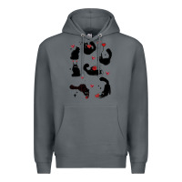 Rock valentine cat Premium Hoodie - MaliasSmallBusiness
