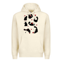 Sandshell valentine cat Premium Hoodie - MaliasSmallBusiness