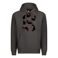 Smoke valentine cat Premium Hoodie - MaliasSmallBusiness