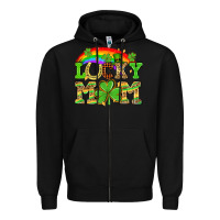 Black One lucky mom St. Patricks Day Zipper Hoodie - Neo Western