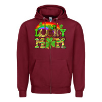 Burgundy One lucky mom St. Patricks Day Zipper Hoodie - Neo Western