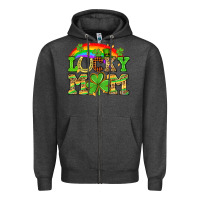 Charcoal Heather One lucky mom St. Patricks Day Zipper Hoodie - Neo Western