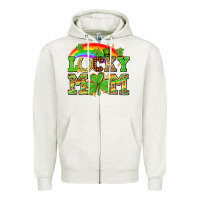 Oatmeal Heather One lucky mom St. Patricks Day Zipper Hoodie - Neo Western