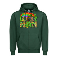 Sports Green One lucky mom St. Patricks Day Zipper Hoodie - Neo Western
