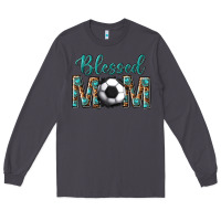Smoke western blessed mom with soccer Long Sleeve Tee - texasbilliewilder