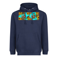 Navy skeleton coffee and coffee plants 11 oz Heavyweight Hoodie - Artiststas