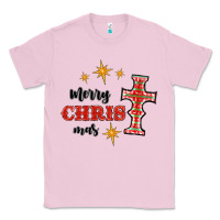 Bubblegum Pink merry christmas cross Classic Tee - RanaPortraitStore
