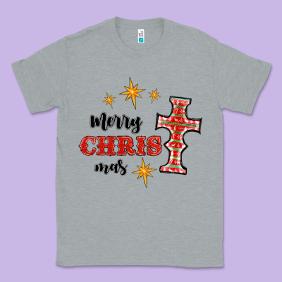 Merry Christmas Cross Classic Tee Designed By Ranaportraitstore