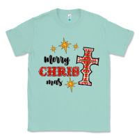 Seafoam merry christmas cross Classic Tee - RanaPortraitStore