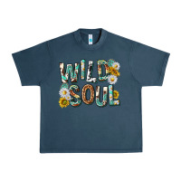 Midnight Navy western wild soul with sunflowers Urban Heavy Tee - texasbilliewilder
