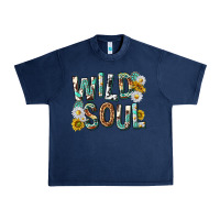 Navy western wild soul with sunflowers Urban Heavy Tee - texasbilliewilder