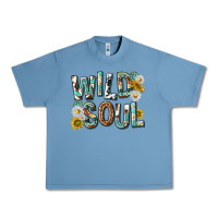 Pebble Blue western wild soul with sunflowers Urban Heavy Tee - texasbilliewilder