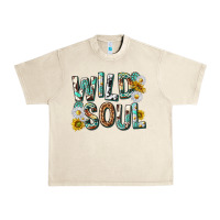 Sandshell western wild soul with sunflowers Urban Heavy Tee - texasbilliewilder